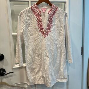 Lilly Pulitzer size Small white and pink red tunic!